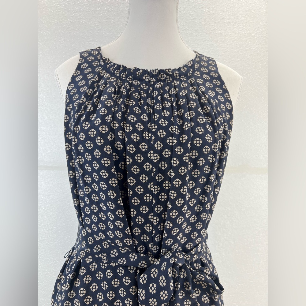 Madewell Knee Length Sheath Dress Navy Floral Patterned SIZE XS‎ - Picture 4 of 17